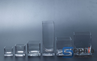 Square glass vase  SF001-006