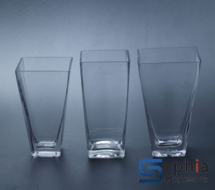 Square tapered glass vase SFD003-005