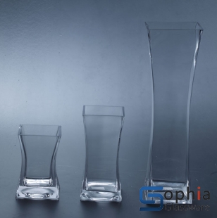 Square glass vase SFE001-003