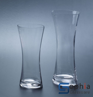Ridged glass vase SYB012-013