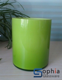 Green cylinder vase SC068