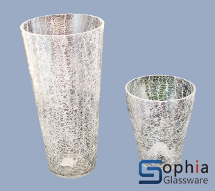 Cracked glass vases  SB007-006