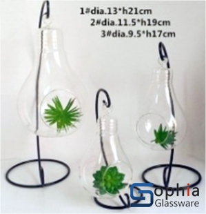 Glass vase with holder HB14