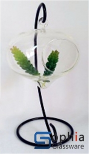 Glass vase with holder HB18