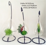 Glass vase with holder HB12