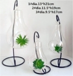 Glass vase with holder HB14