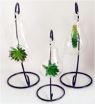 Glass vase with holder HB15