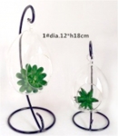 Glass vase with holder HB17