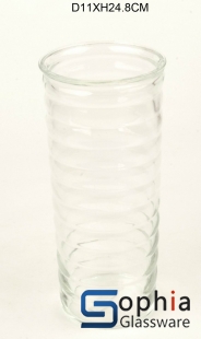 Machine Made Cylinder Glass Vase SMZ020