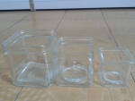 Machine Made Cube Glass Vase 