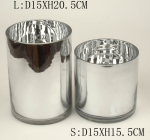 Machine Made Silver Glass Vase SMZ064