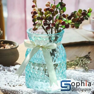 Machine Made Cylinder Glass Vase 